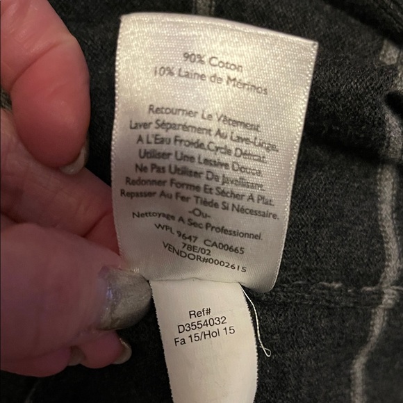 Eddie Bauer Men's Charcoal and Dark/Light Grey Striped Crewneck Sweater Large - Picture 5 of 5